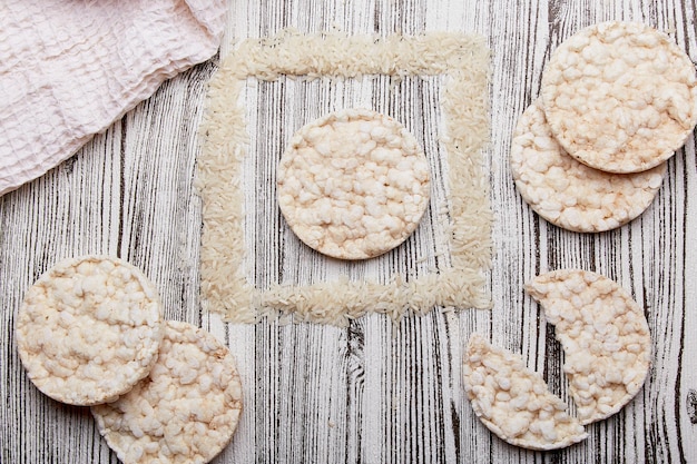 Dieta bolos de arroz de baixa caloria alternativa alimentar ao pão Veganismo Movimento à base de plantas amigo do clima