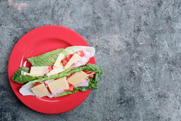 dieta ceto sanduíche de presunto e queijo uma refeição de dieta cetogênica