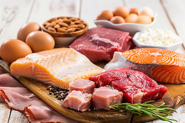 Dieta ceto variedad con carnes pescado y nueces