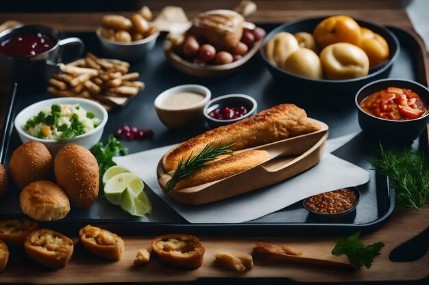 Diferente comida de colores hermosa foto de comida muy bonita foto de comida se diferente comida foto de paisaje AI