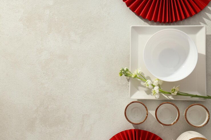 Diferente servicio en el concepto mundial de servicio chino o configuración de mesa china