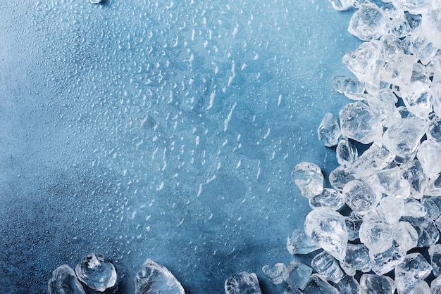 Foto diferentes cristales de hielo