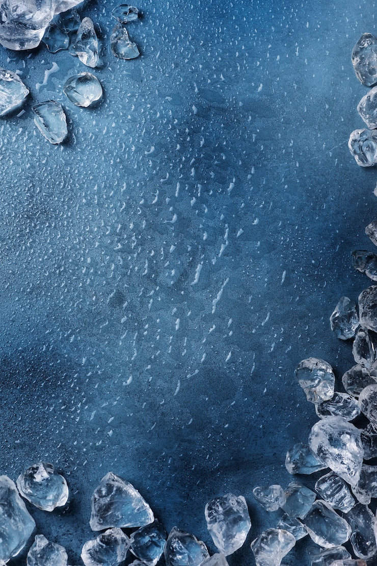Foto diferentes cristales de hielo