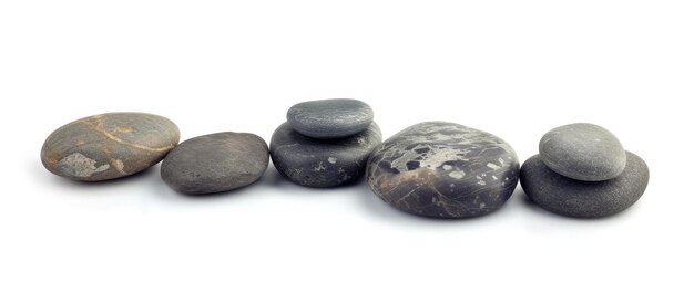 Foto diferentes tamanhos de pedras e seixos de massagem