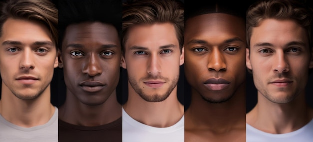 Foto diferentes tipos de beleza masculina diversidade de beleza editorial de beleza