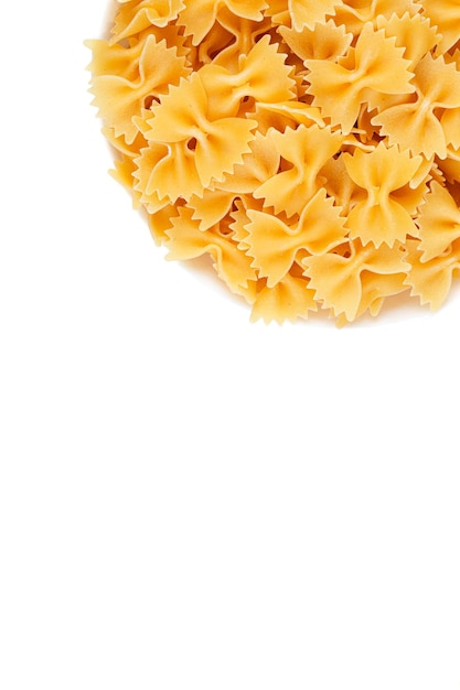 Diferentes tipos e formas de pasta italiana seca em close-up