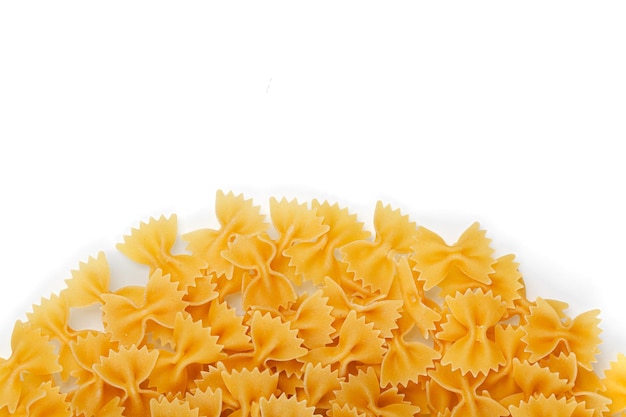 Diferentes tipos y formas de primer plano de pasta italiana seca