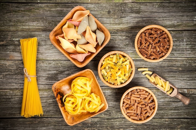 Diferentes tipos de pasta