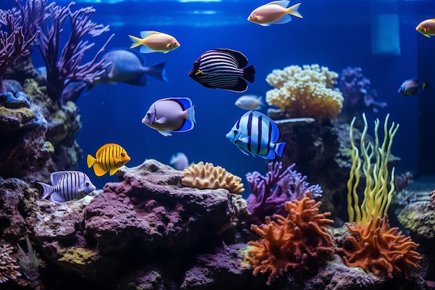 Diferentes tipos de peces de acuario exóticos