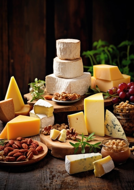Diferentes tipos de queso Generativo Ai