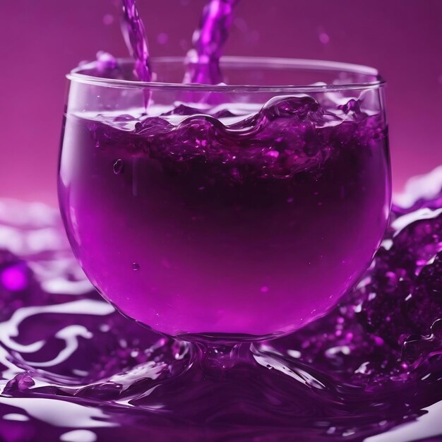 Diferentes tonos de líquido púrpura