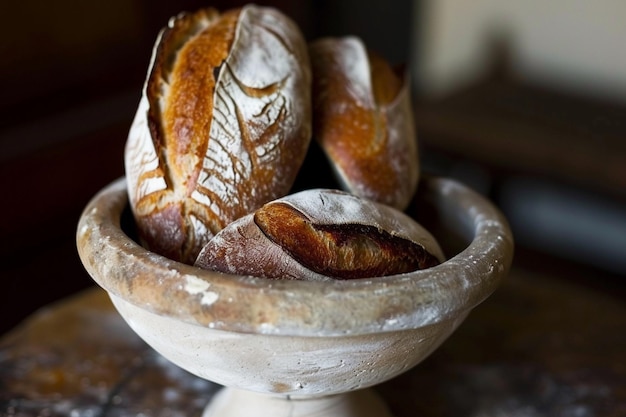 Diferentes variedades de pan de harina de trigo Un banquete para los sentidos