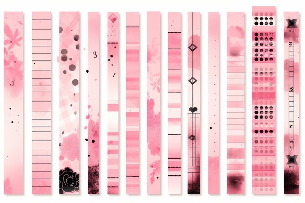 Foto digimemo decoración de notas digitales cautivadoras con diseño de cinta washi rosa ar 32