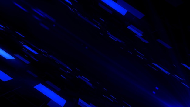 digital azul oscuro futurista sala de escenario de tecnología moderna con arquitectura digital línea alrededor de la luz reflectora en negro