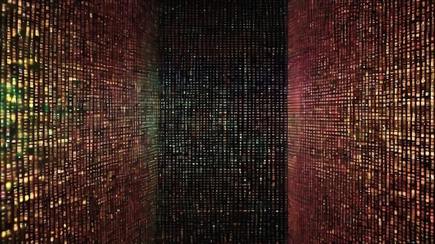 Digital Binary Data Streaming Code Matrix Hintergrundkonzept Programmierung Codierung Hacker Cyberspace