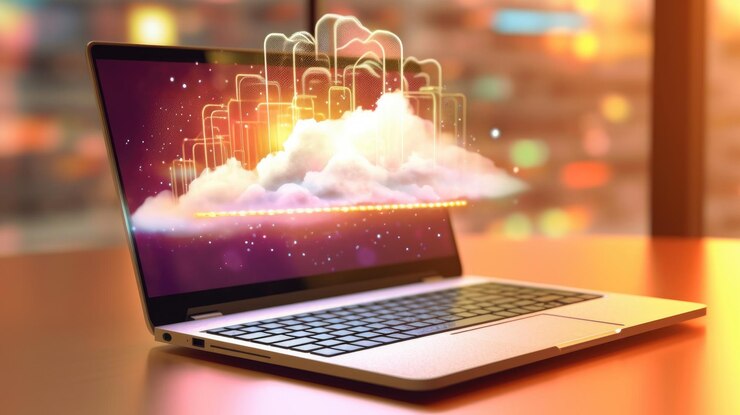 Foto digital, computación en la nube, en, computador portatil, hd, 8k, papel tapiz, plano de fondo colección de fotografía