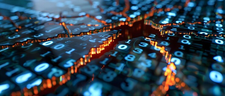 Foto digital crack el concepto de violación de seguridad cibernética amenazas de seguridad cibernética violaciones de datos ataques de malware esquemas de phishing defensa cibernética