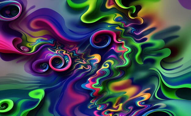 Digital gemalter Aquarellwirbel flüssiger abstrakter Hintergrund