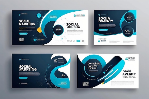 Digital Marketing Agency Business Social Media Banner Template Design Bearbeitbar minimal und geeignet für Social-Media-Posts oder Web-Internet-Werbung