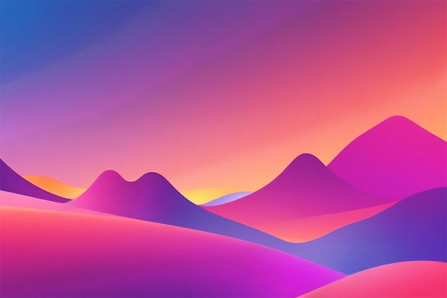 digitale Gradientenlandschaft mit glatten Farbübergängen