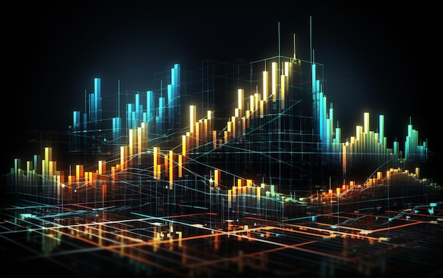 Digitale Grafik für Börse und Handel