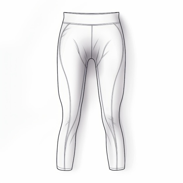 Foto digitale illustration von unverwechselbaren weißen leggings mit elastischer taille