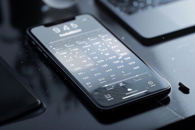 Digitale Kalender-App auf einem Smartphone-Bildschirm mit c