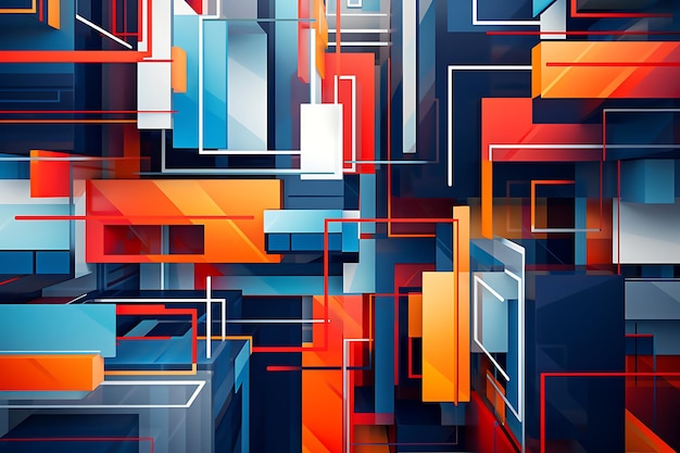 Digitale Kunst, ausgewählt für das geometrische Hintergrundbildkonzept