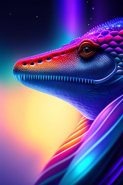 Digitale Kunst ausgewählt für die Alligator-Kunst