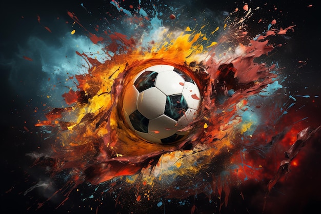 Digitale Kunst für den Fußball ausgewählt