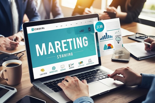 Digitale Marketing-Branding-Strategie Online-Medien-Konzept