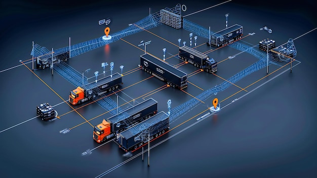 Foto digitale netzwerke in der wirtschaft verknüpfung von technologie und kommunikation in der modernen welt