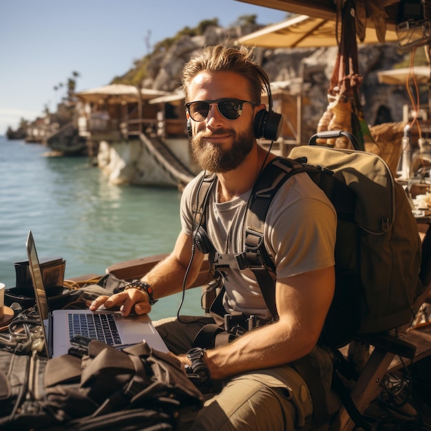 Digitale Nomaden sind Menschen, die frei reisen und gleichzeitig mithilfe von Technologie aus der Ferne arbeiten