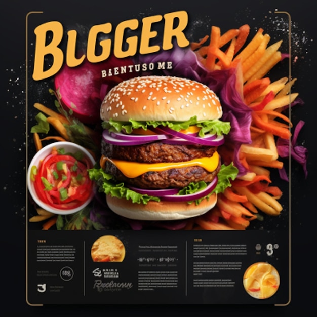 Foto digitale restaurant-burger social-media-post-vorlage
