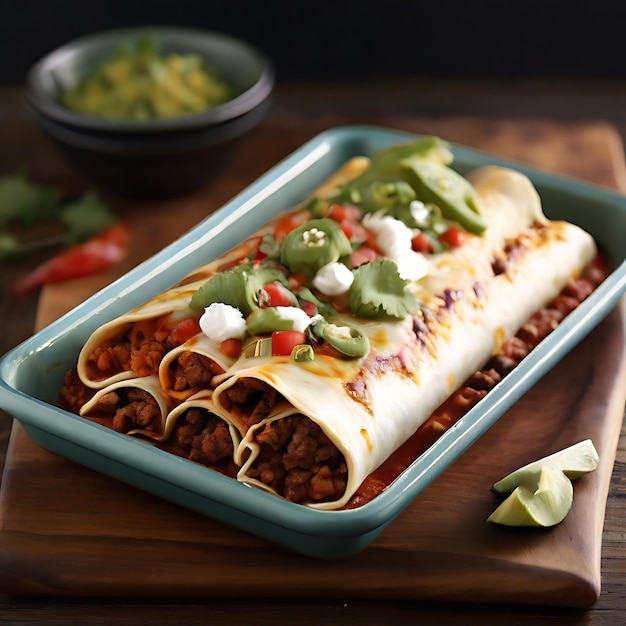 Digitale Rindfleisch-Enchiladas, Kunstwerke, die von KI generiert wurden