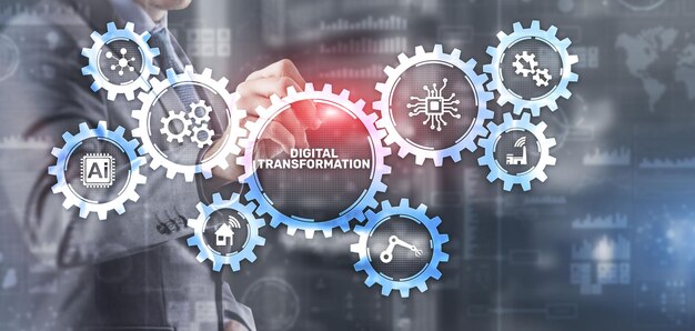 Digitale Transformation Disruption Digitalisierung Innovation Technologiekonzept