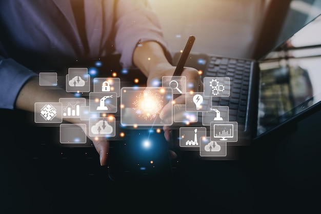 Digitale Transformation Technologiestrategie Digitalisierung und Digitalisierung von Geschäftsprozessen und Daten optimieren und automatisieren Abläufe Kundenservice Management Internet und Cloud Computing