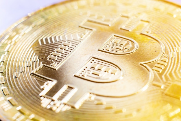 Foto digitale währung golden bitcoin