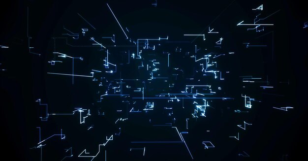 Digitaler Hintergrund der abstrakten Technologie blauer Hintergrund Netzwerkverbindung