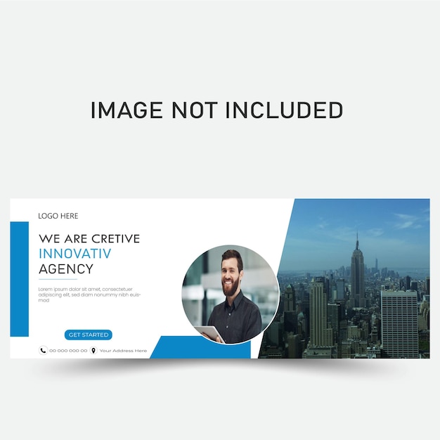 Foto digitaler marketing social media cover facebook cover web banner vorlage layout