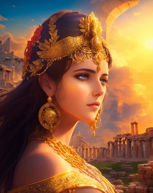 Digitales Bild einer griechischen Prinzessin 3