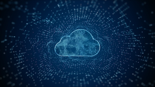 Digitales Cloud-Computing der Cybersicherheit Schutz digitaler Datennetzwerke