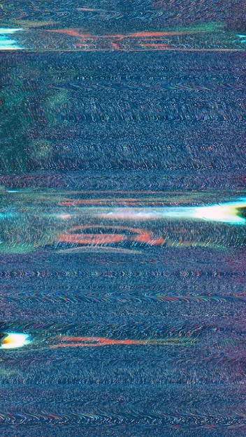 Digitales Geräusch Analog Glitch blau rot grün statische Verzerrung Glas Anzeige Wellen Kornmuster vhs