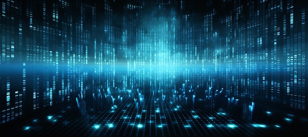 Digitaltechnisches futuristisches Banner mit Schaltkreisleitungen