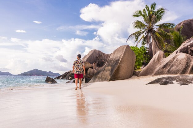 La Digue, playa de seychelles