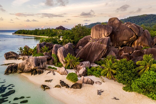 La Digue, playa de seychelles