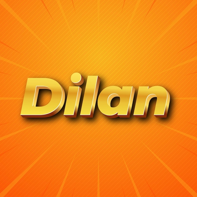 Dilan Text effect Gold JPG atraente cartão de fundo foto confete