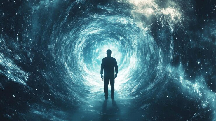 Foto dilemas éticos de mundos paralelos y descubrimiento en el cambio de dimensión