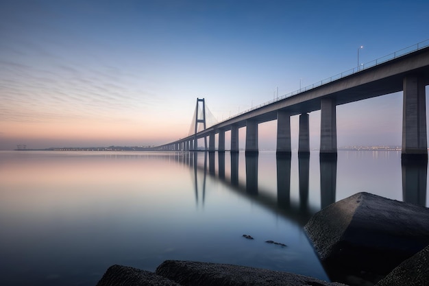 Dinamarca Aarhus Longa exposição da Ponte Infinita