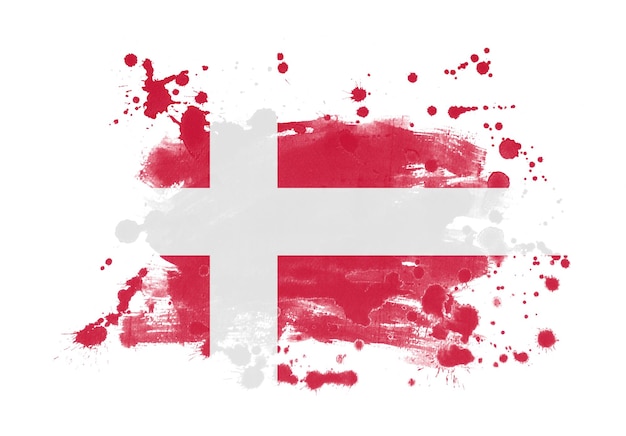Dinamarca bandera grunge fondo pintado